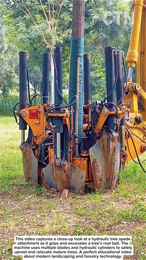 Hydraulic Tree Spade – Lifting a Tree with Its Full Root Ball