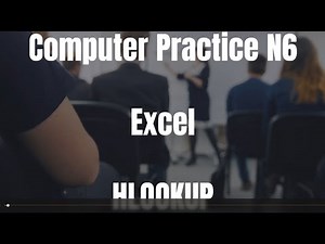 How to use HLOOKUP in Excel - a short tutorial on how & when to use HLOOKUP - N6 Computer Practice