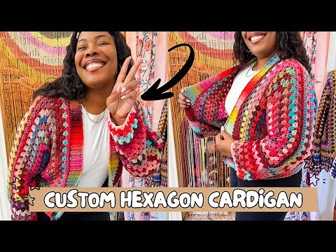 DIY *CUSTOM* Crochet Hexagon Cardigan | Free Pattern + Step-by-Step Tutorial