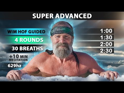 Super Advanced Wim Hof Guided Breathing | 4 Rounds - 30 Breaths | 10 min Meditation | 629hz