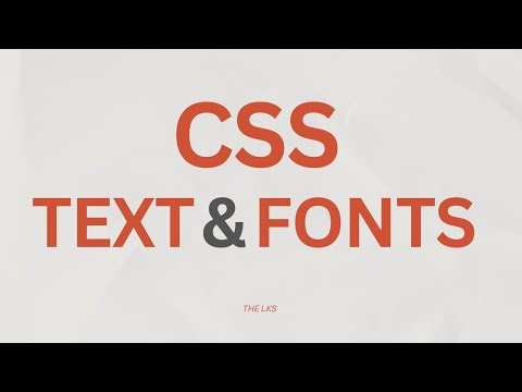 CSS Text & Fonts | Telugu | The LKS