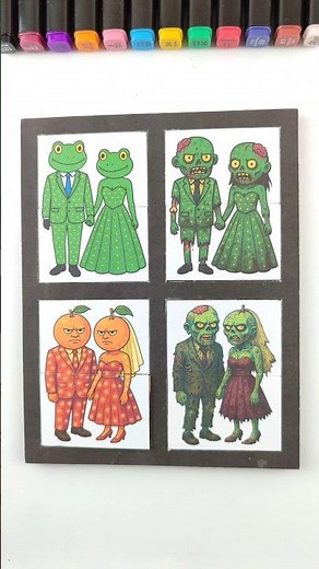 Italian Brainrot Wedding Night DIY Cardboard Puzzle Game #papercrafts #cardboardcraft #brainrot