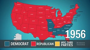 This animated map shows how the states voted in every presidential election since the Civil War. | Business Insider
