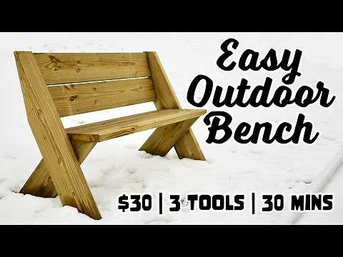 We Built a Bench from FOUR 2x8s (in 30 minutes)