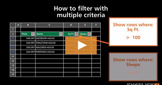How to filter with multiple criteria