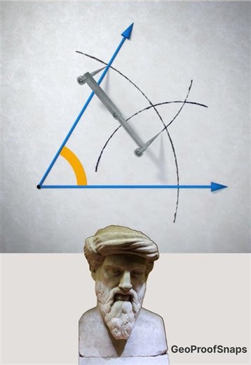 This Simple Trick Bisects Any Angle! 🔥 | Geometry Compass Hack #geometry #shorts