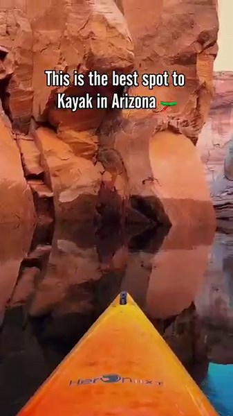 Kayak through one of Arizona’s most breathtaking hidden gems — Antelope Canyon at Lake Powell 🛶✨