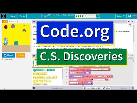 Code.org Lesson 21.4 Mini-Project - Side Scroller | Tutorial and Answers | Unit 3 CS Discoveries