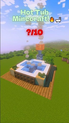 Cozy Hot Tub Design🔥🛁 #minecraftbuilding
