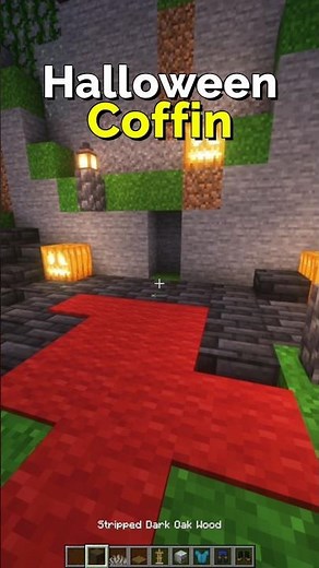 Halloween Coffin in Minecraft – Creepy Decoration Idea | CupSapling #minecraft #shorts #halloween