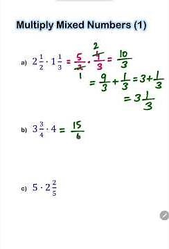 How to Multiply Mixed Numbers I Part 1
