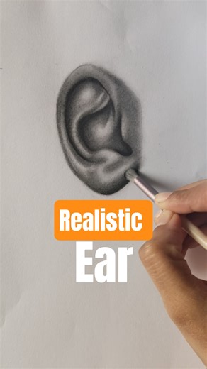 How to Draw a Realistic Ear | Easy Shading Tutorial