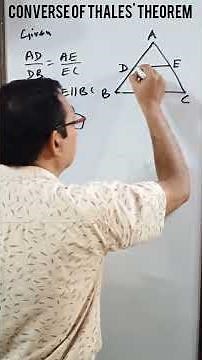 Converse of Basic Proportionality Theorem or Thales' Theorem| Theorem 6.2 Class 10 Maths Triangles