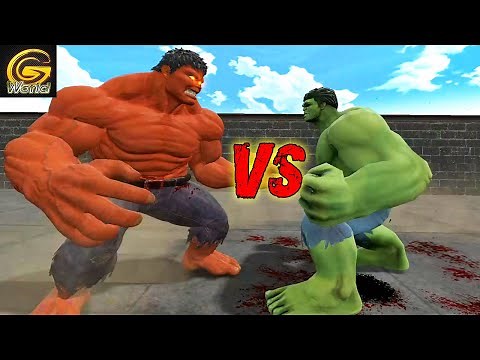 RED HULK VS GREEN HULK - Garry's Mod Sandbox