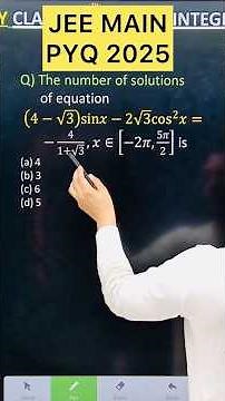 Q) The number of solutions of equation (4−√3)sin𝑥−2√3 cos^2 𝑥= −4/(1+√3),𝑥∈[−2𝜋,5𝜋/2] is