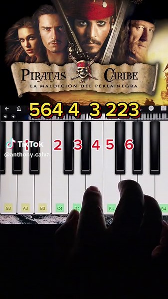 Tutorial de piano: Piratas del Caribe
