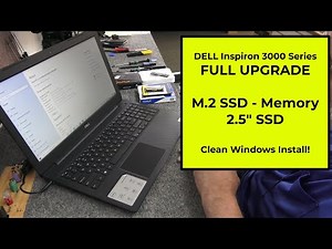 How to install second SSD in Dell Inspiron 3000, upgrade m.2 SSD, add memory