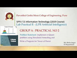AI Practical No 2 | N-Queens Problem using Simulated Annealing Algorithm & Towers of Hanoi in Python