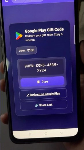 DAILY ₹100 FREE REDEEM CODES | FREE GOOGLE PLAY REDEEM CODE | REDEEM CODE FOR PLAY STORE #shorts