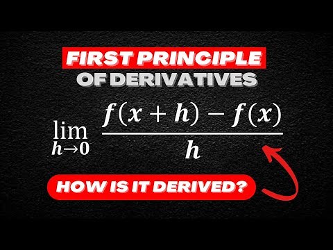 Formula Derivation for First Principle of Derivatives