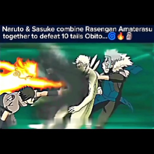 31K views · 1.5K reactions | Naruto & Sasuke combine Rasengan Amatersu together to defeat 10 Tails Obito.. | Naruto Anime Reels | Facebook