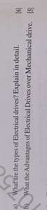 a) What are the types of Electrical drives? Explain in detail. ... | Filo