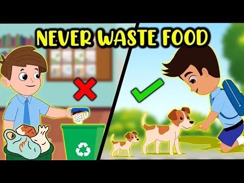 "Don't waste food " Story For Teenagers |cartoon video |Educational video#food #foodchallenge