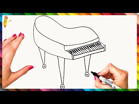 How To Draw A Piano Step By Step 🎹 Piano Drawing Easy