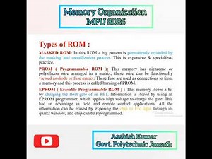 Memory Organization l Microprocessor 8085