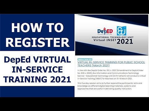 HOW TO REGISTER on DEPED VIRTUAL IN-SERVICE TRAINING 2021