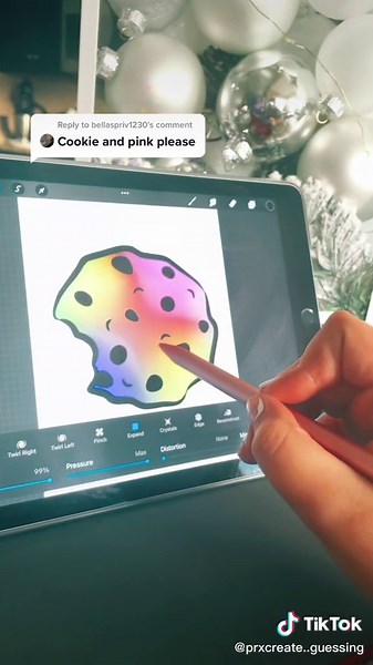 Reply to @bellaspriv1230 procreate color and shape guessing!✨🎄 SHE WON. The first ornament on the tree!🥰#fyp #procreate #craft #christmas