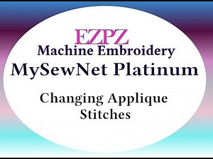 MySewNet Platinum_Changing Applique Stitches