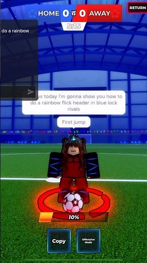 Showing you how to do a rainbow flick header in blue lock rivals if you need it#bluelockrivals