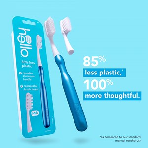 get a handle on waste with our irresistible, replaceable head toothbrush.  | hello products | Facebook