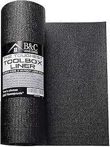 B&C Home Goods Anti-Slip Toolbox Liner - Adjustable, Protects Tools, 16" x 16 ft