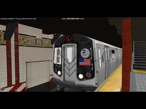 Openbve R143 beta v2 L train Departing at 8th Avenue 14th street