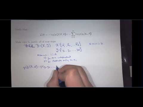 Example: Simplify the negative log-likelihood function.