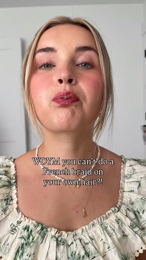 For those asking.. this is the most simple way I can show you how to French braid on yourself!!! Hope this helps! Follow for more hair tutorials ❤️❤️ #frenchbraid #braidstyles #braids #braidstutorial | Kenna McClellan