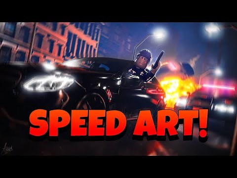POLICE CHASE IN THE CITY [Roblox GFX Speed Art]