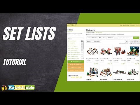 Set Lists - Rebrickable Tutorial