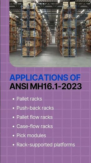 ANSI MH16.1-2023 has safety in mind 🏗️📦 #warehouse #storageracks #warehousesafety #standards #ansi
