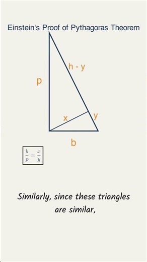 Einstein’s 1-Minute Proof of Pythagoras’ Theorem | Visual Math