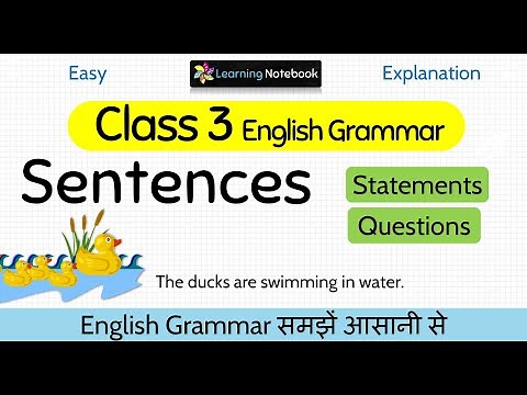 Class 3 English Grammar Sentences