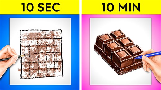 Drawing challenge || Easy Painting Hacks and Drawing Challenges