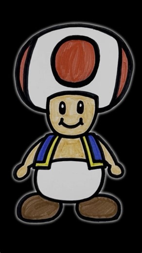 🍄 Toad #myartistkid #drawing #drawingtutorial #art #howtodraw #supermario #toad