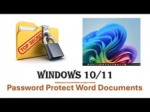 Password Protect Word Documents I Encrypt word file in Windows 10/11 | 2024