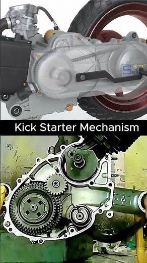How Kick Starter Mechanism Works | Motorcycle Engine Starting #mechanic #motor #automobile