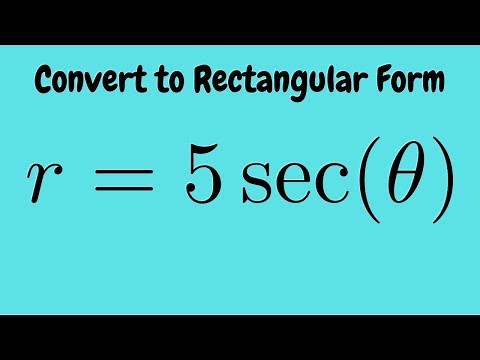 Converting the polar equation r = sec(theta) into rectangular form