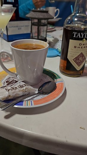 I think I'll take my chowder with sherrrrry! 🎶🎤💁‍♀️😜 Get to Shrimper's today and warm up with our customer-favorite Bahamian Conch Chowder... topped with some Sherry for extra warmth. 😉🔥 Want to take your taste buds on an adventure? Ask to mix it with our New England Clam Chowder! Our Bahamian Conch Chowder was featured by TC Palm as one of the best in the Treasure Coast this year — and we couldn’t agree more! Come see (and taste) what all the fuss is about — only at Shrimper’s on the wate