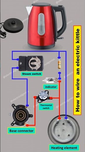 Electric Kettle Internal Wiring Diagram | Quick Breakdown #electrickettle